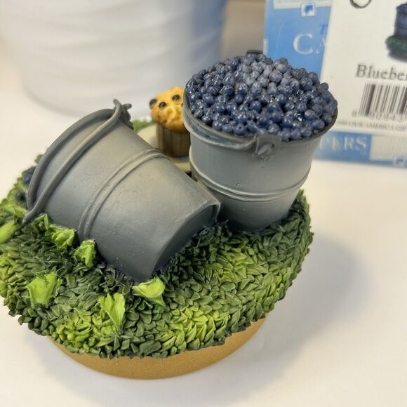 Vintage 1999 Blueberry 3” Candle Topper Our America Gift, New In Box - Picture 2 of 7